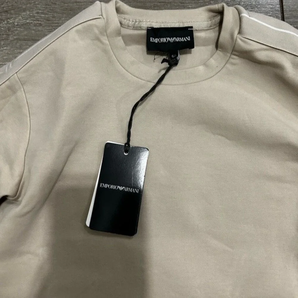 NWT Beige Emporio Armani Logo Sweatshirt